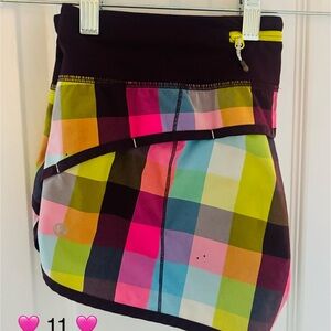🎀lululemon athletica Multicolor Plaid Athletic Shorts🌈